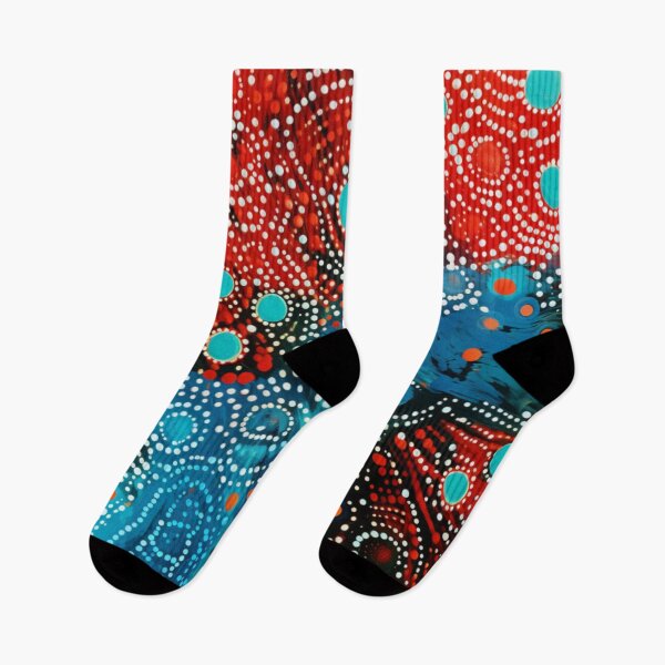 Item preview, Aboriginal Inspired Dot Art - Lava Splashes on Water designed and sold by GrinGalore.