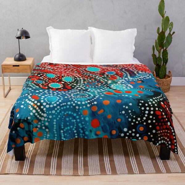Item preview, Aboriginal Inspired Dot Art - Lava Splashes on Water designed and sold by GrinGalore.