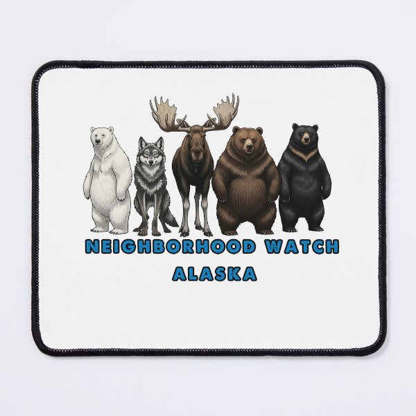 Item preview, Neighborhood Watch Alaska Funny Polar Bear and Moose Squad designed and sold by TeeARTHY.