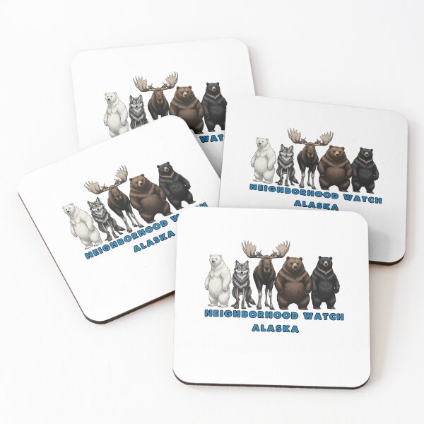 Item preview, Neighborhood Watch Alaska Funny Polar Bear and Moose Squad designed and sold by TeeARTHY.