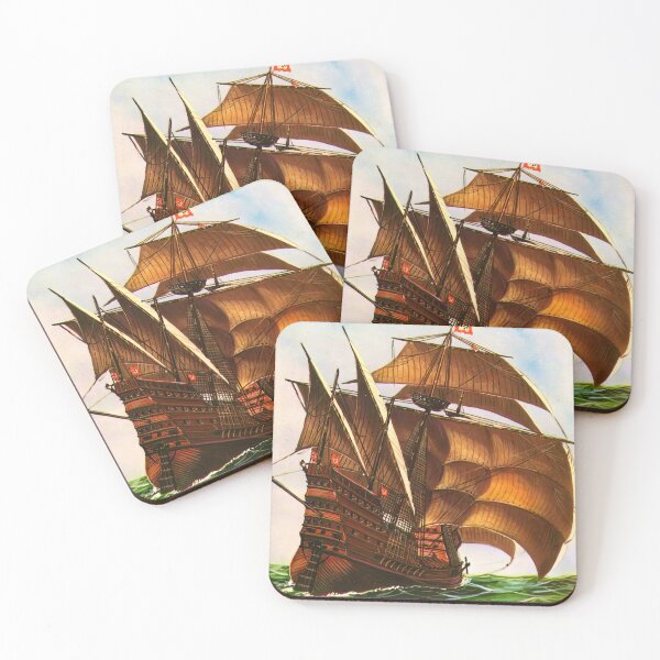 Item preview, Portuguese Galleon Botafogo Ship Art Print designed and sold by Retr0Tshirts.