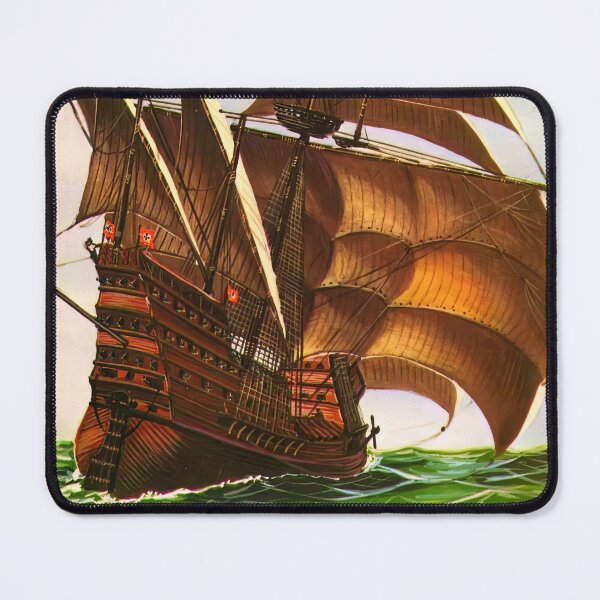 Item preview, Portuguese Galleon Botafogo Ship Art Print designed and sold by Retr0Tshirts.