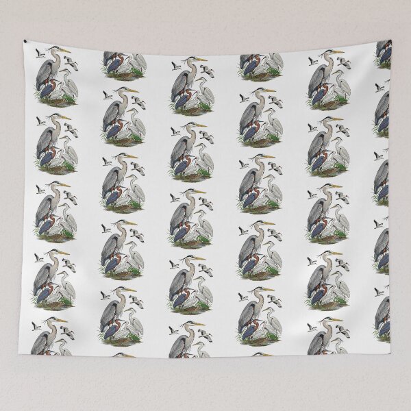 Item preview, Blue Heron and Egret Wetland Birds Nature designed and sold by TeeARTHY.
