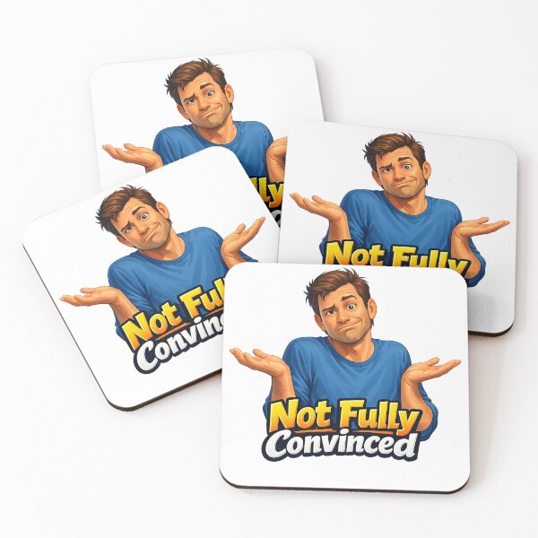 Item preview, Not Fully Convinced Sarcastic Cartoon Quote designed and sold by HappyPatchEG.