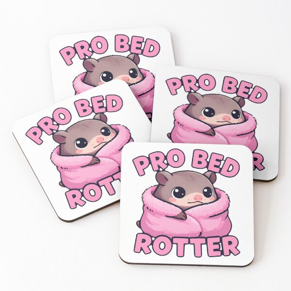 Item preview, Pro Bed Rotter Kawaii Opossum Sticker - Funny Bed Rotting Trend designed and sold by gaogle.