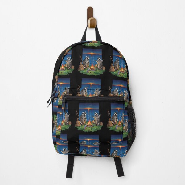 Item preview, Raccoons Roasting Marshmallows at Beach Sunset designed and sold by TeeARTHY.