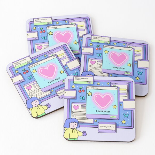 Item preview, Kawaii Love.exe Desktop - Sweetness Overflow Y2K Aesthetic designed and sold by HappySproutArt.
