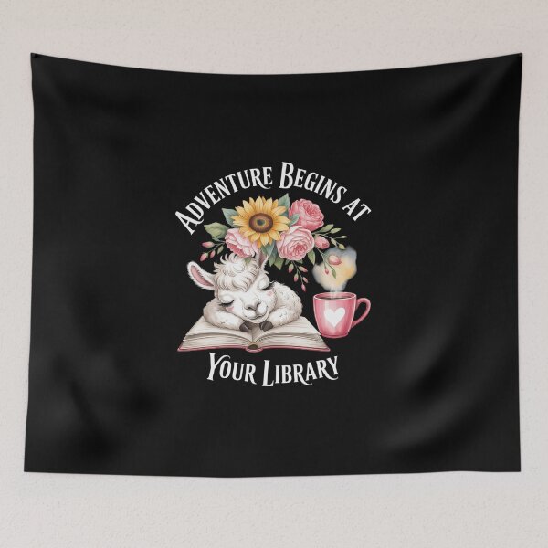Item preview, Adventure Begins at Your Library Summer Fairies Reading designed and sold by DigitaldeligArt.