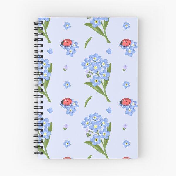 Item preview, Ladybug Among Blue Flowers – Sweet and Spring Floral Illustration designed and sold by dotchanSTUDIO.