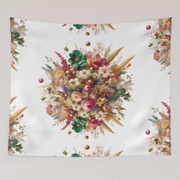 Item preview, Victorian Floral Bouquet with Golden Accents designed and sold by Siarverse.
