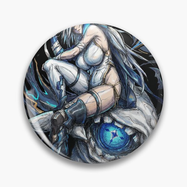 Item preview, Narja Chaos Zero Nightmare Silver Hair Sword Maiden Dark Fantasy Knight Gothic Anime Girl Fan Art Portrait Poster T-Shirt Sticker Print Gift designed and sold by Senpaiwaves.