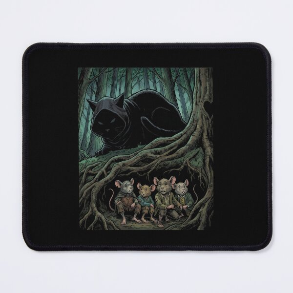 Item preview, Fantasy Cat Stalking Mice Parody Art designed and sold by Fenay Designs.