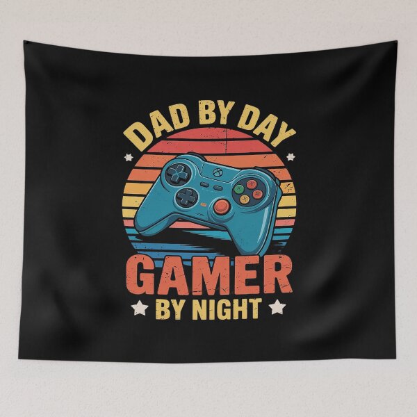Item preview, Mens Dad by Day Gamer by Night Gaming Fathers Day Video Gamer Dad designed and sold by MarkLeedsArt.