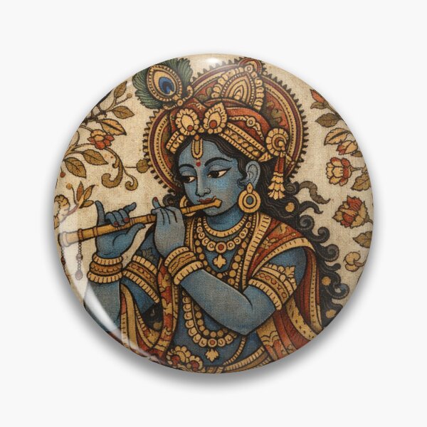 Item preview, kalamkari Lord Shree krishna  designed and sold by clickmarqdigi.