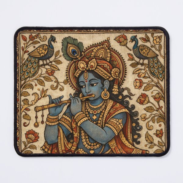 Item preview, kalamkari Lord Shree krishna designed and sold by clickmarqdigi.
