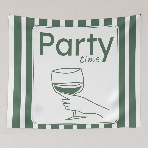 Item preview, Party Time Sticker – Wine Glass Celebration designed and sold by burmacat.