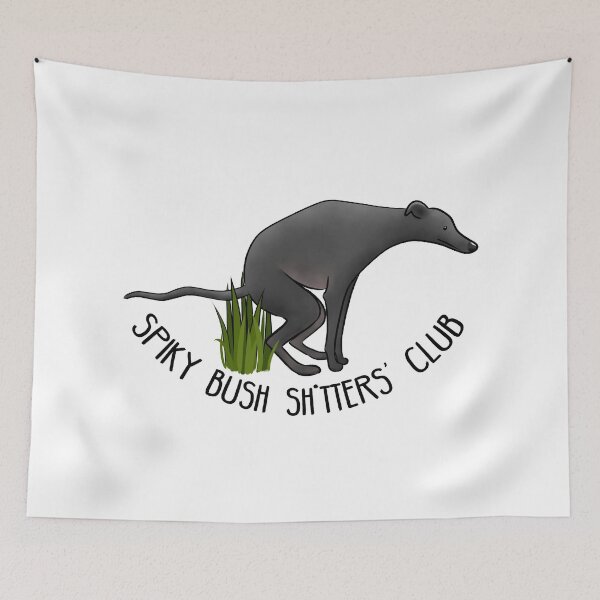 Aperçu de l'œuvre Copie de Spiky Bush Sh*tters' Club - Black Hound créée et vendue par Tessa Draws Stoof.