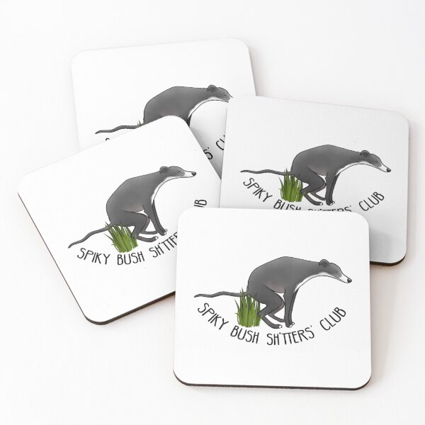 Item preview, Spiky Bush Sh*tters' Club - Black and White Hound designed and sold by Tessa Draws Stoof.