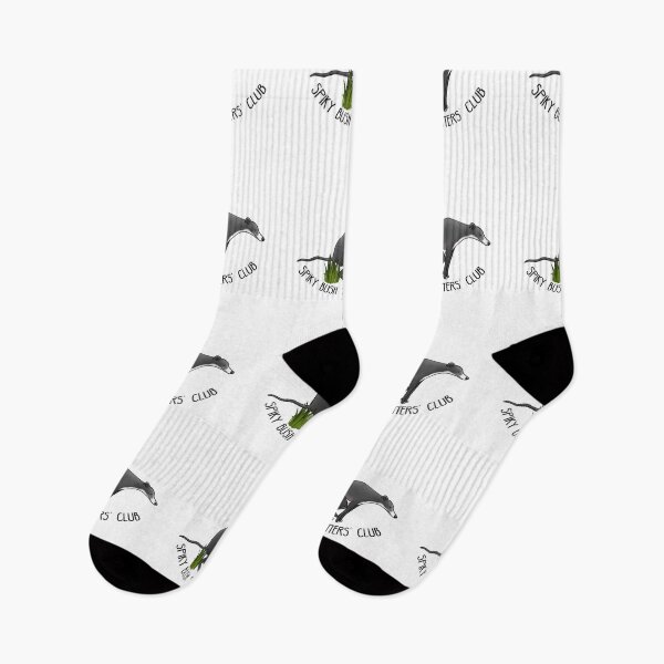 Item preview, Spiky Bush Sh*tters' Club - Black and White Hound designed and sold by Tessa Draws Stoof.