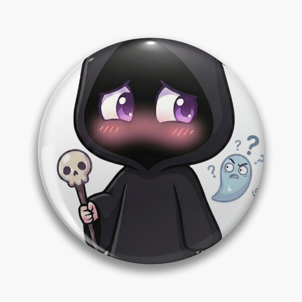 Item preview, Shy Baby Necromancer Nix: Blushing with Confused Ghosts (Kawaii Sticker) designed and sold by ColorTheoryLab.