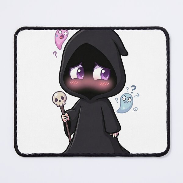 Item preview, Shy Baby Necromancer Nix: Blushing with Confused Ghosts (Kawaii Sticker) designed and sold by ColorTheoryLab.