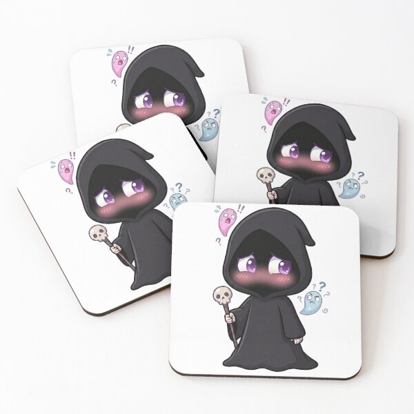 Item preview, Shy Baby Necromancer Nix: Blushing with Confused Ghosts (Kawaii Sticker) designed and sold by ColorTheoryLab.
