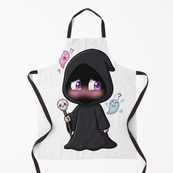 Item preview, Shy Baby Necromancer Nix: Blushing with Confused Ghosts (Kawaii Sticker) designed and sold by ColorTheoryLab.