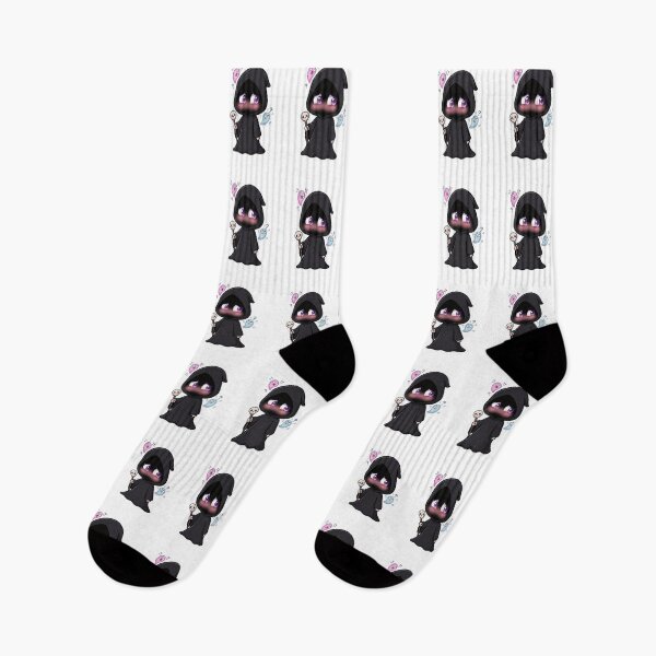 Item preview, Shy Baby Necromancer Nix: Blushing with Confused Ghosts (Kawaii Sticker) designed and sold by ColorTheoryLab.