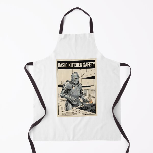 Item preview, Basic Kitchen Safety - Funny Knight Cooking Retro Sarcastic T-Shirt designed and sold by Vantage Print Co..