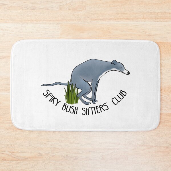Aperçu de l'œuvre Spiky Bush Sh*tters' Club - Chien bleu et blanc créée et vendue par Tessa Draws Stoof.