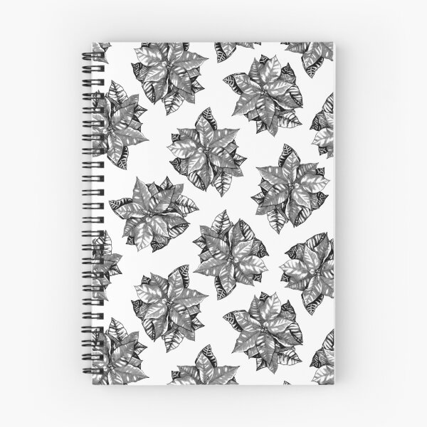 Item preview, Winter Poinsettia Monochrome designed and sold by Kelsey Worth.