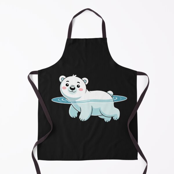 Item preview, Cute Polar Bear Cartoon Swimming – Kawaii Arctic Animal Illustration designed and sold by Royalsticker.