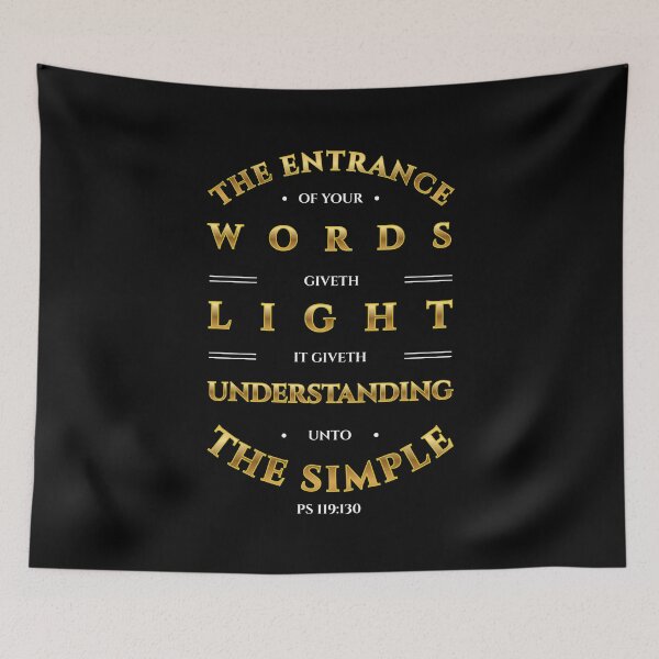 Item preview, Psalm 119:130 Bible Verse Light Typography designed and sold by Clothed in Scripture.