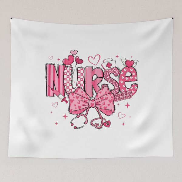 Item preview, Valentine Nurse, Valentines XOXO, Valentine Coquette Bow, Cupids Favorite Nurse, Nurse Valentines Design designed and sold by DesignDenDo ⭐⭐⭐⭐⭐.