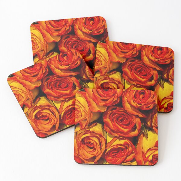 Item preview, Fiery Orange & Gold Roses – Bold Romantic Floral Photography Wall Art designed and sold by aadventures.