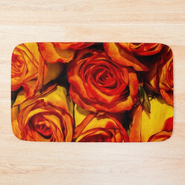 Item preview, Fiery Orange & Gold Roses – Bold Romantic Floral Photography Wall Art designed and sold by aadventures.