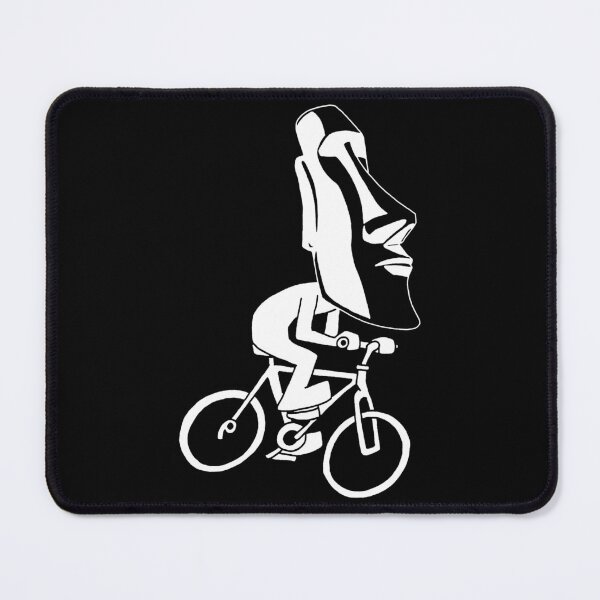 Item preview, Cyclist on Easter Island (white) designed and sold by Lagueny.