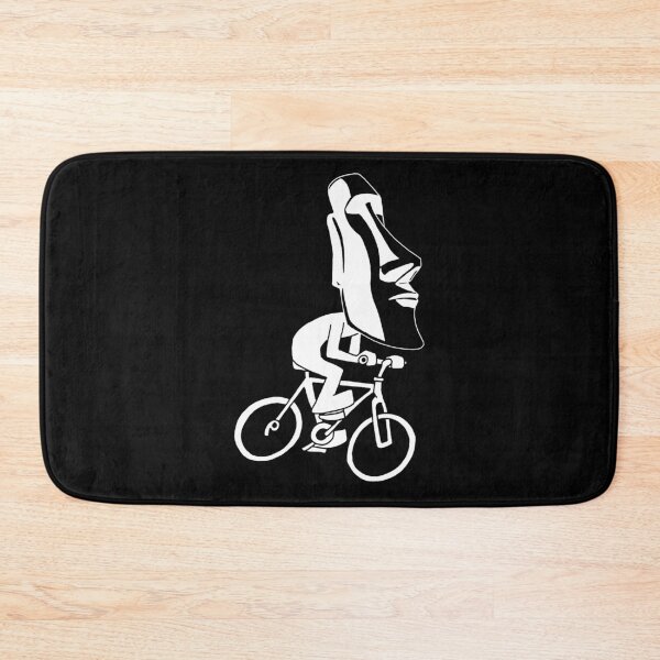 Item preview, Cyclist on Easter Island (white) designed and sold by Lagueny.