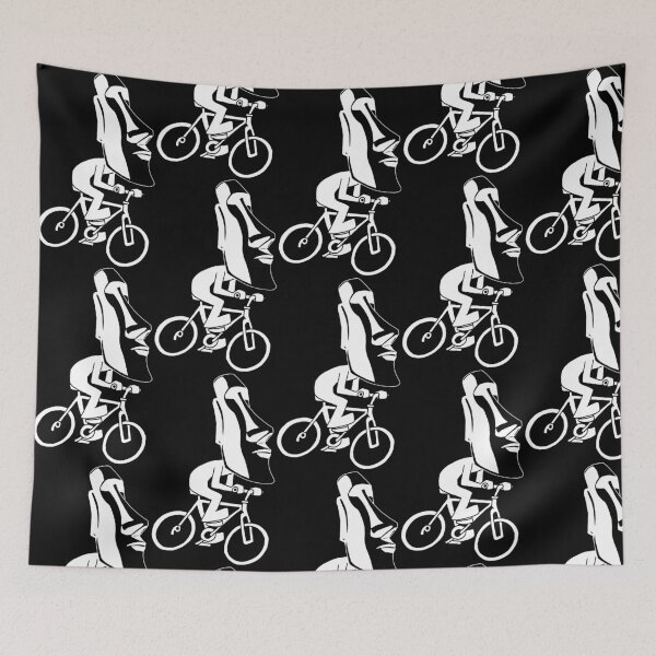 Item preview, Cyclist on Easter Island (white) designed and sold by Lagueny.