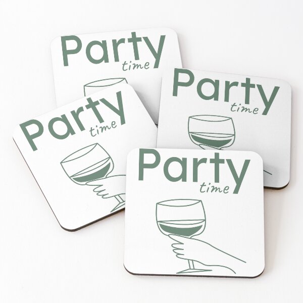 Item preview, Party Time Celebration Design with Wine Glass designed and sold by burmacat.