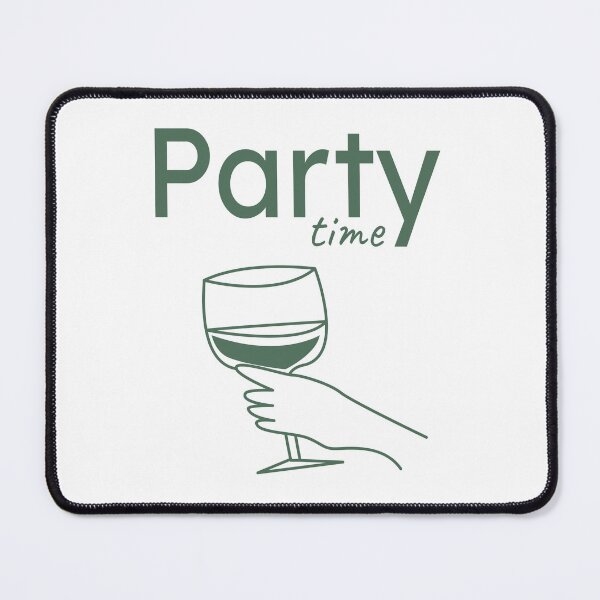 Item preview, Party Time Celebration Design with Wine Glass designed and sold by burmacat.