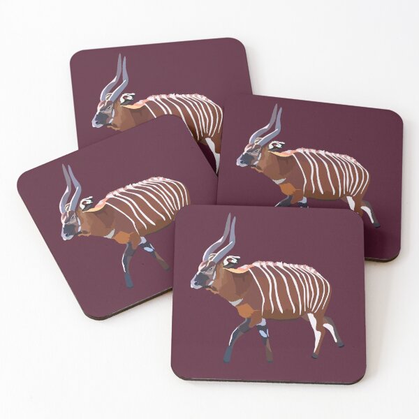 Item preview, M is for Mountain Bongo,Mountain Bongo Illustration – Rare and Majestic Forest Antelope Artwork designed and sold by PrettylittlepastelUk.