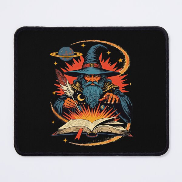 Item preview, Retro Wizard Reading Magic Spellbook designed and sold by TeeARTHY.