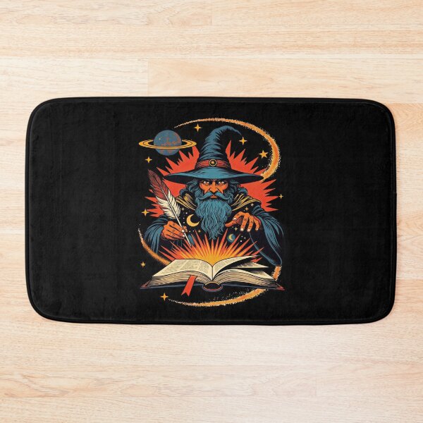 Item preview, Retro Wizard Reading Magic Spellbook designed and sold by TeeARTHY.