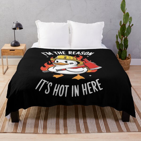 Item preview, Funny Firefighter Duck - "I'm The Reason It's Hot In Here" designed and sold by Yaydsign.