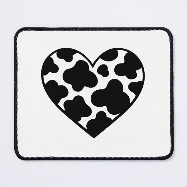Item preview, Cow print heart black designed and sold by GrassFedVegan.
