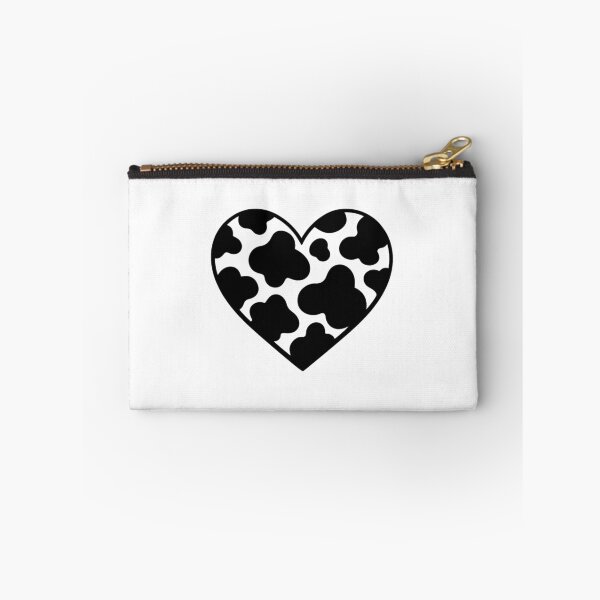 Item preview, Cow print heart black designed and sold by GrassFedVegan.