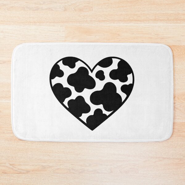 Item preview, Cow print heart black designed and sold by GrassFedVegan.