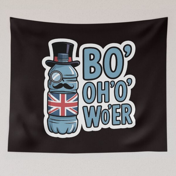 Item preview, Funny British Accent – Bottle of Water Bri ish Comedy Design designed and sold by Redgiant87x.