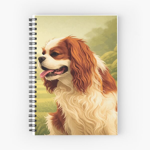 Item preview, dog Cavalier King Charles Spaniel in Lush Green Landscape designed and sold by darekkocurek.